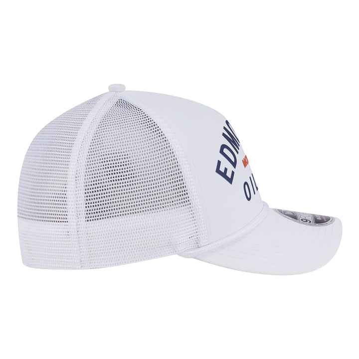 Edmonton Oilers New Era Minimalist White 9FORTY A-Frame Snapback Hat