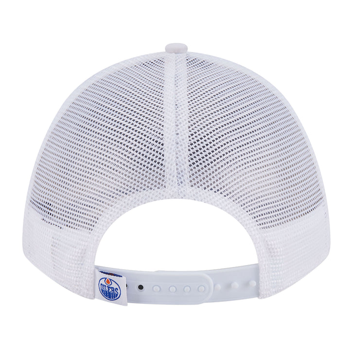 Edmonton Oilers New Era Minimalist White 9FORTY A-Frame Snapback Hat