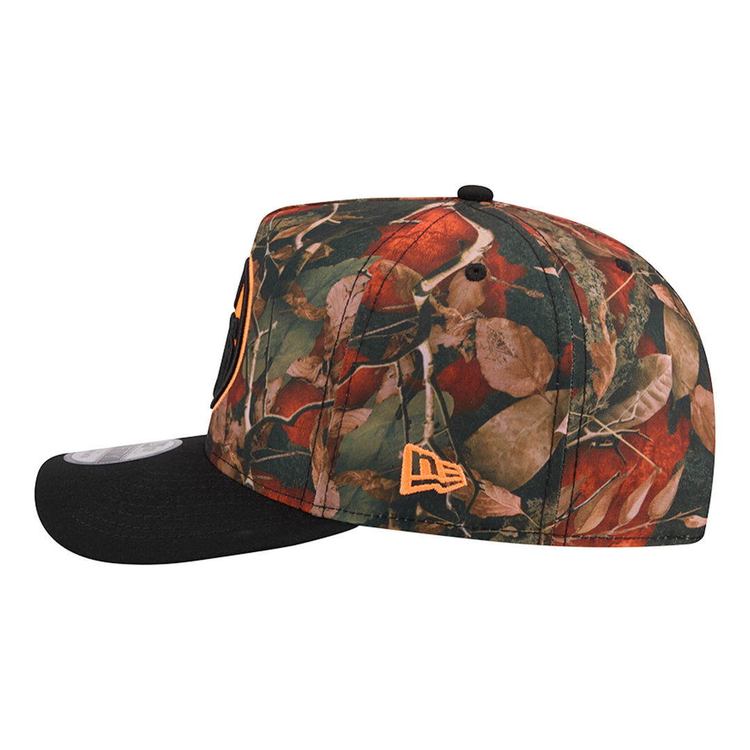 Edmonton Oilers New Era Orange Leaves 9FIFTY A-Frame Snapback Hat