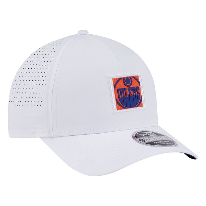 Edmonton Oilers New Era Patch White 9FORTY A-Frame Snapback Hat