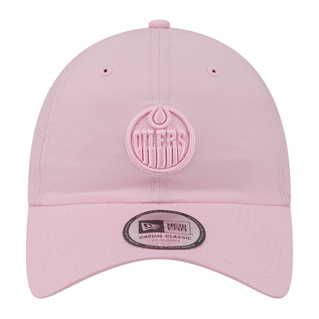 Edmonton Oilers New Era Pink Ripstop Casual Classic Adjustable Hat