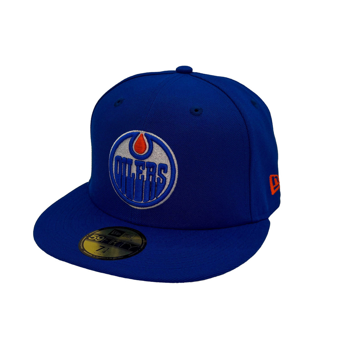 Edmonton Oilers New Era Royal 59FIFTY Primary Logo Fitted Hat