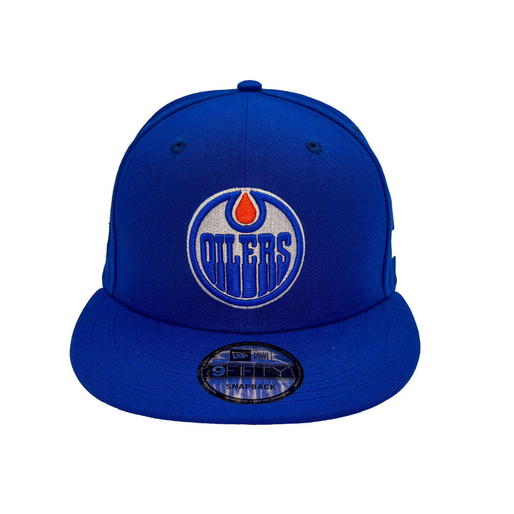 Edmonton Oilers New Era Royal 9FIFTY Inaugural Season Patch Snapback Hat