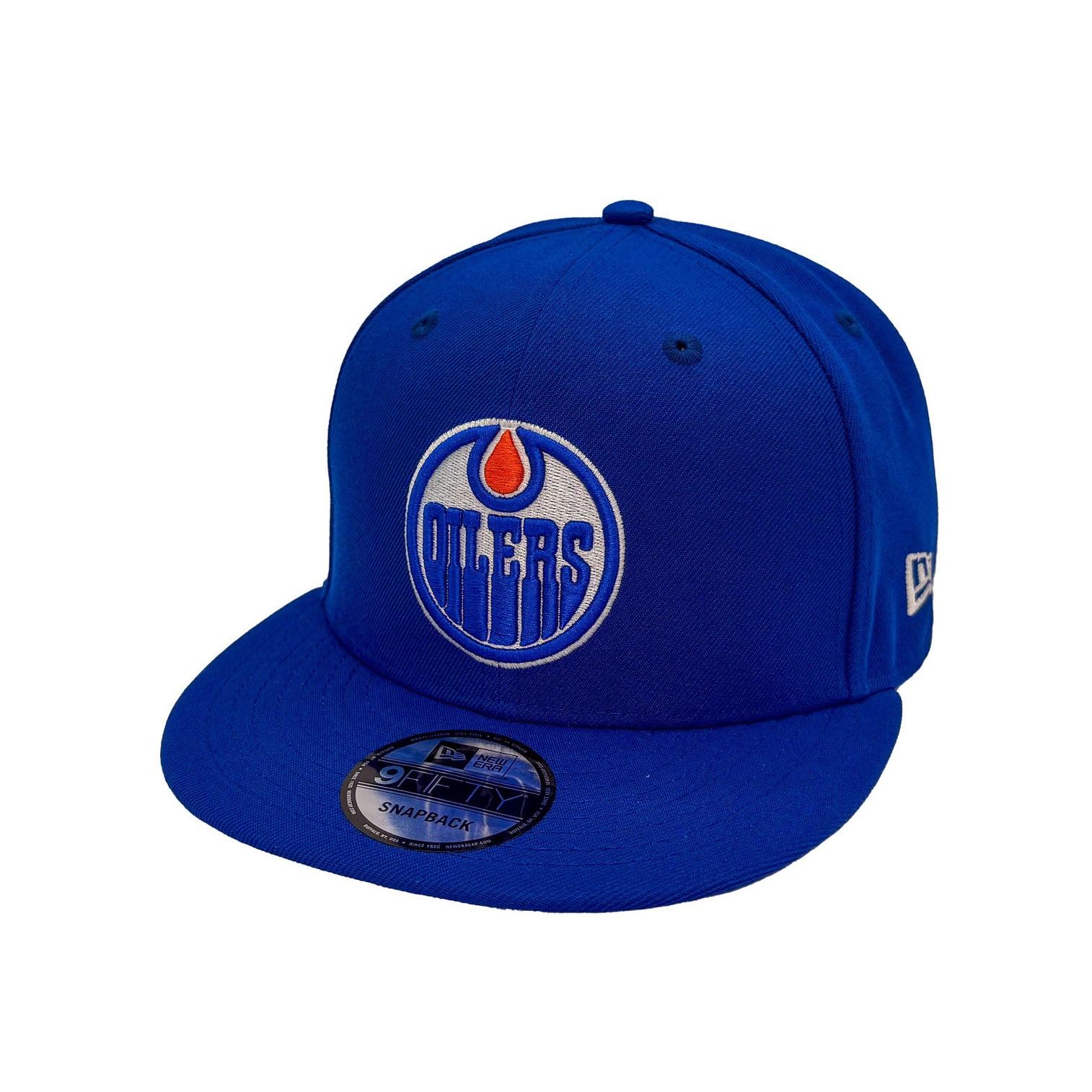 Edmonton Oilers New Era Royal 9FIFTY Inaugural Season Patch Snapback H ...