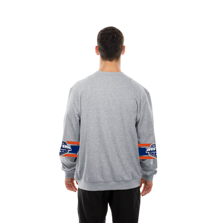 Edmonton Oilers New Era Static Grey Crewneck Sweatshirt