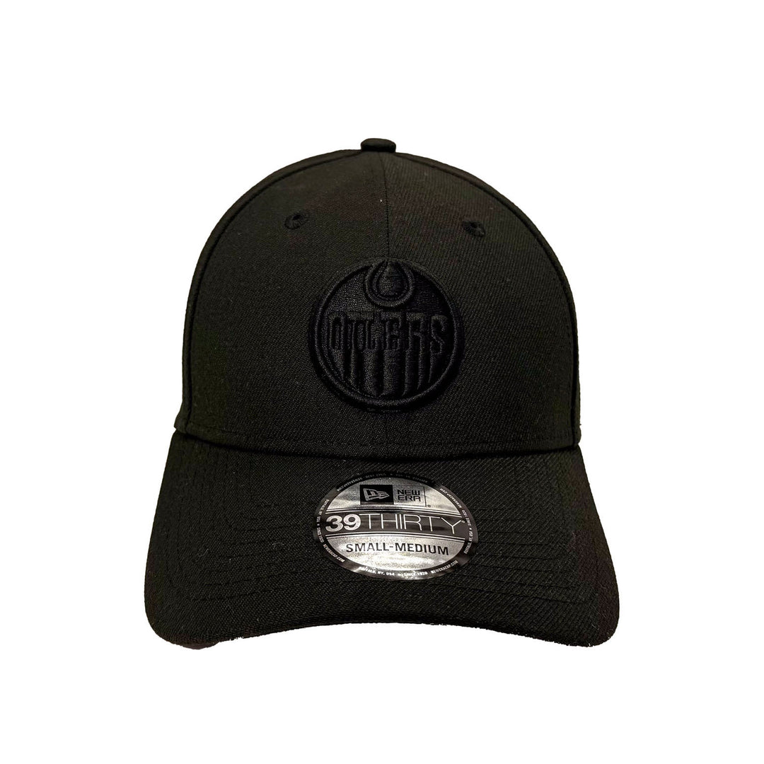 Edmonton Oilers New Era Tonal Black 39THIRTY Flex Hat