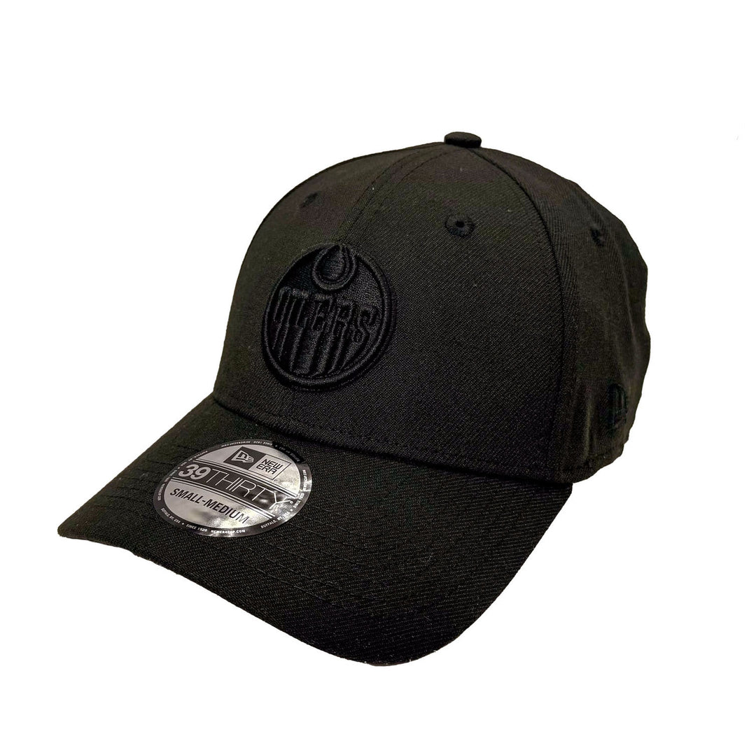 Edmonton Oilers New Era Tonal Black 39THIRTY Flex Hat