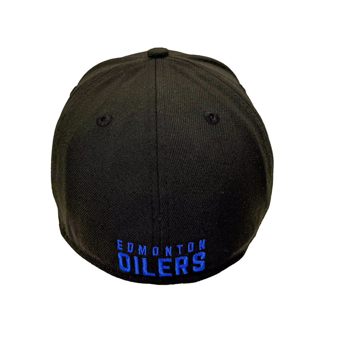 Edmonton Oilers New Era Black 39THIRTY Primary Logo Flex Hat