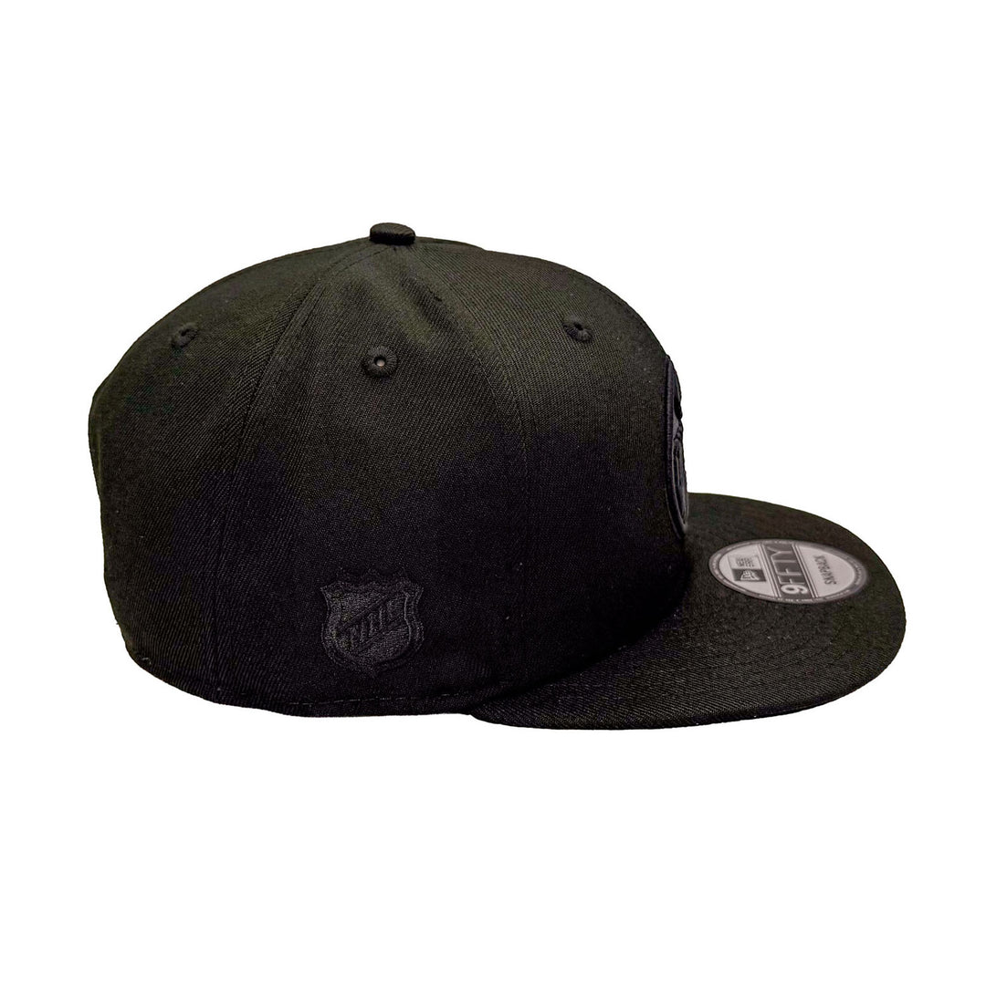 Edmonton Oilers New Era Tonal Black 9FIFTY Snapback Hat