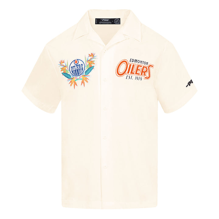 Edmonton Oilers Pro Standard Birds of Paradise Cream Button Up Shirt