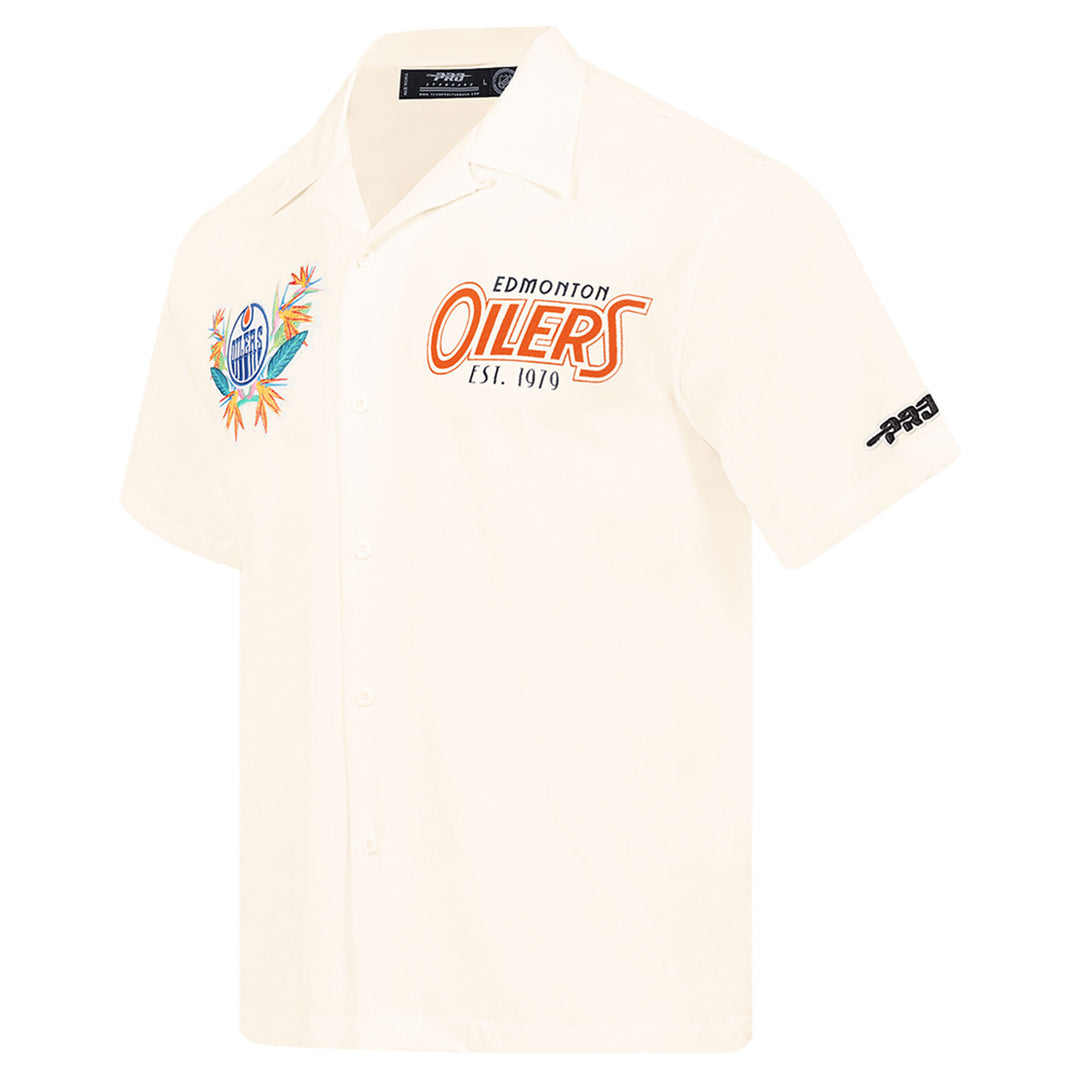 Edmonton Oilers Pro Standard Birds of Paradise Cream Button Up Shirt