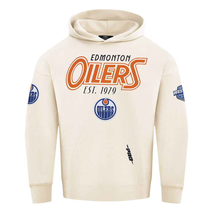 Edmonton Oilers Pro Standard Birds of Paradise Cream Drop Shoulder Hoodie