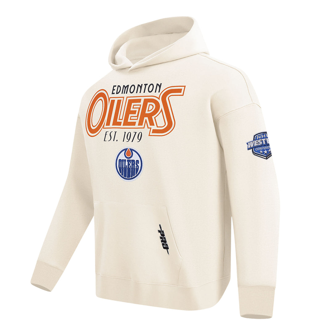 Edmonton Oilers Pro Standard Birds of Paradise Cream Drop Shoulder Hoodie