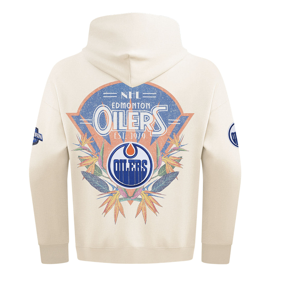 Edmonton Oilers Pro Standard Birds of Paradise Cream Drop Shoulder Hoodie