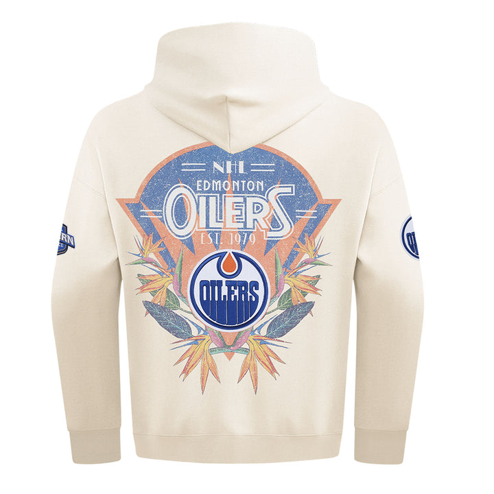 Edmonton Oilers Pro Standard Birds of Paradise Cream Drop Shoulder Hoodie