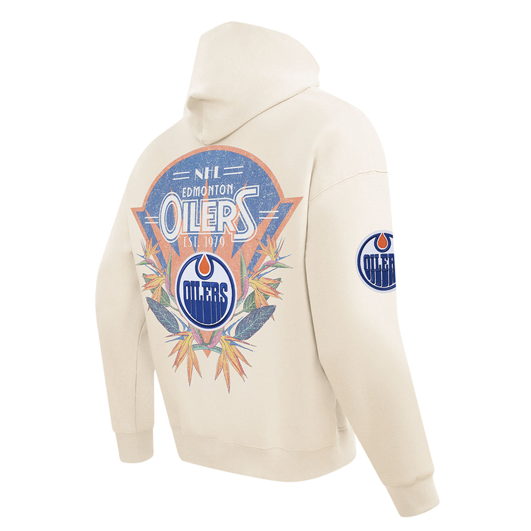 Edmonton Oilers Pro Standard Birds of Paradise Cream Drop Shoulder Hoodie