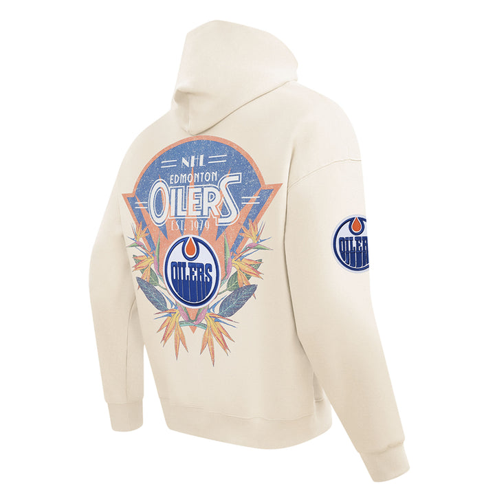 Edmonton Oilers Pro Standard Birds of Paradise Cream Drop Shoulder Hoodie