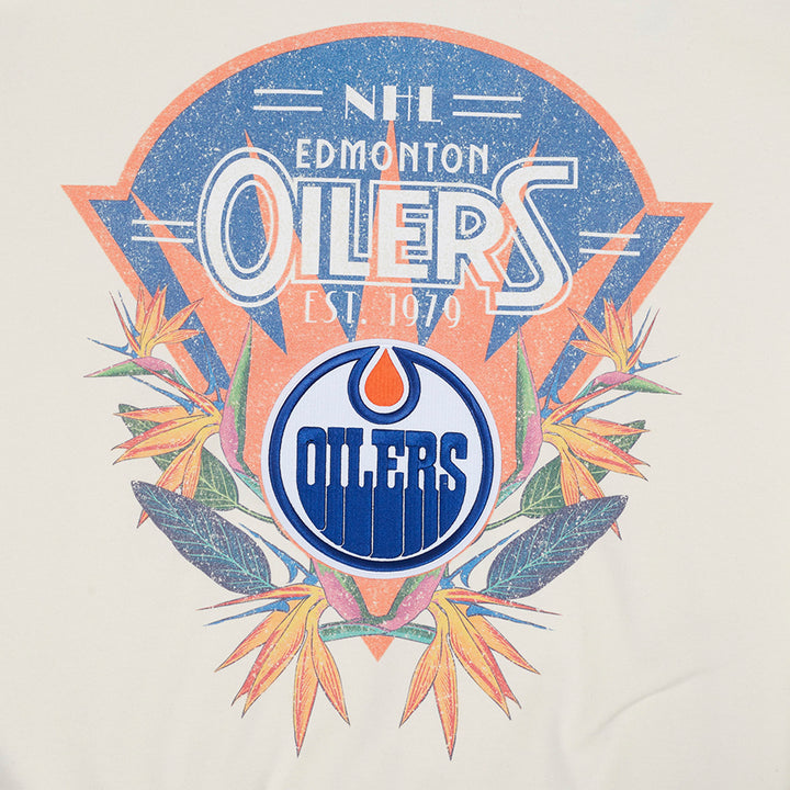 Edmonton Oilers Pro Standard Birds of Paradise Cream Drop Shoulder Hoodie