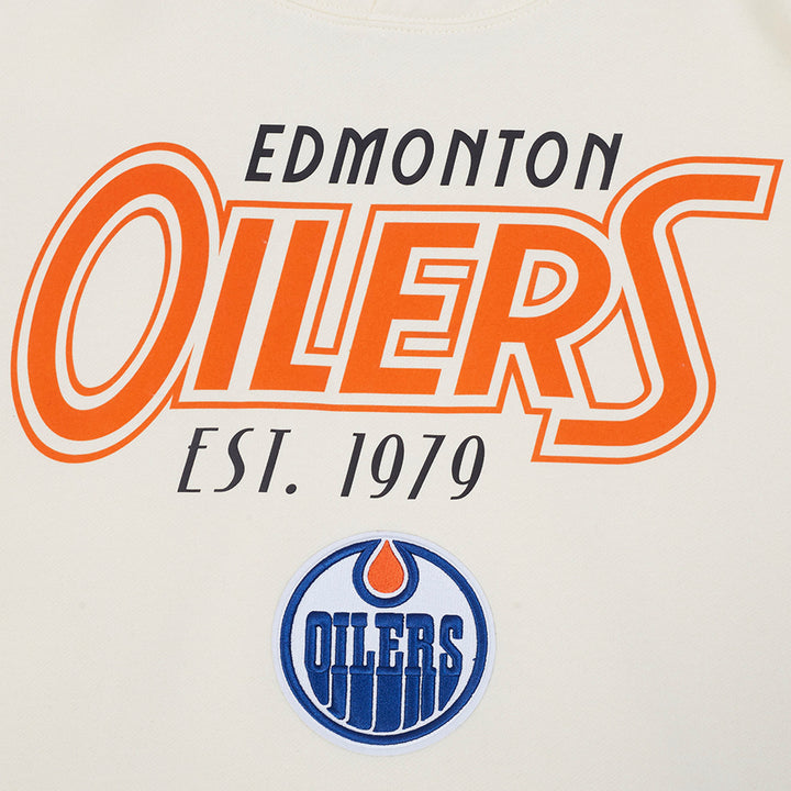 Edmonton Oilers Pro Standard Birds of Paradise Cream Drop Shoulder Hoodie