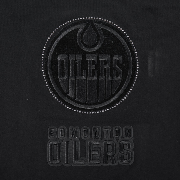 Edmonton Oilers Pro Standard Blackout Drop Shoulder Long Sleeve T-Shirt