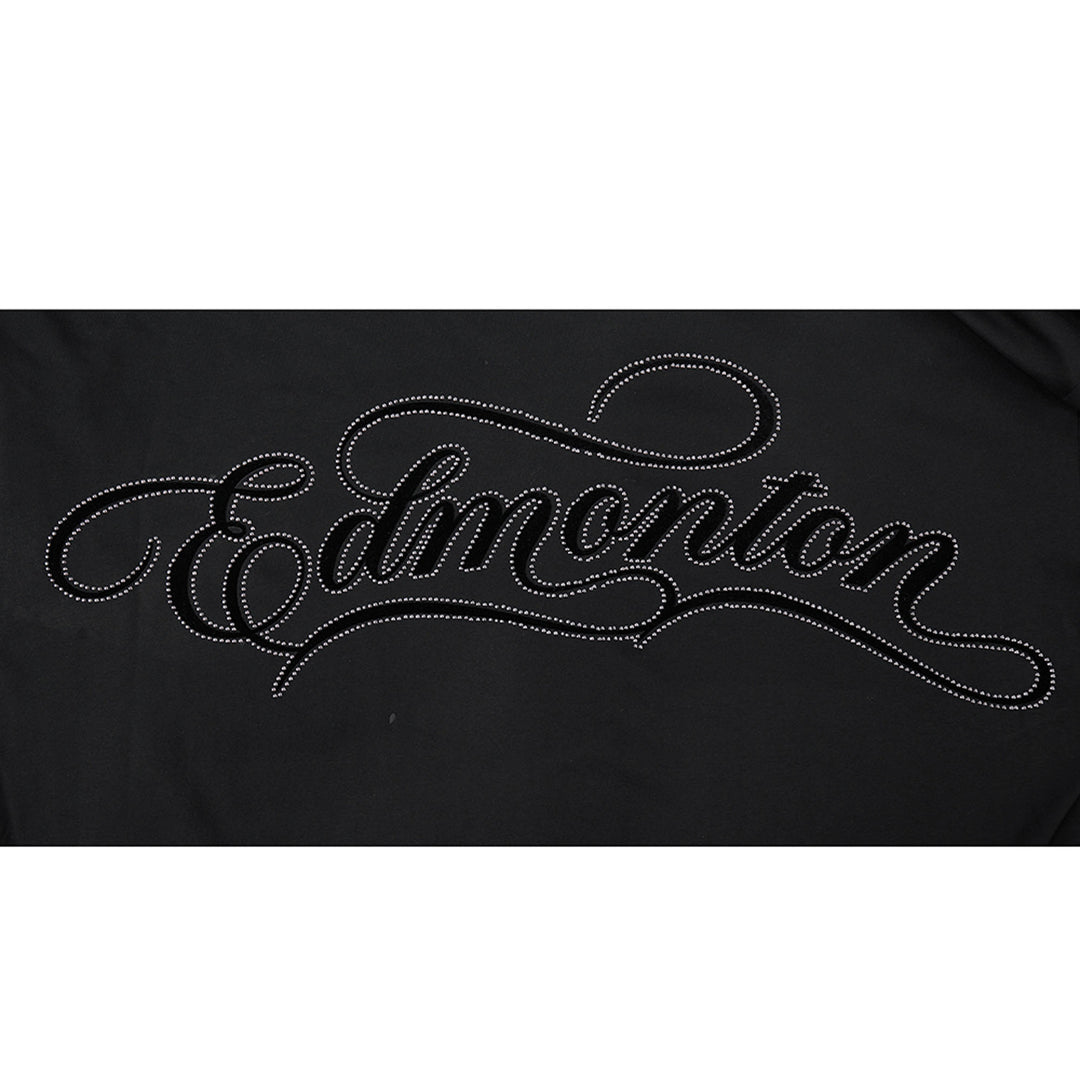Edmonton Oilers Pro Standard Blackout Drop Shoulder Long Sleeve T-Shirt