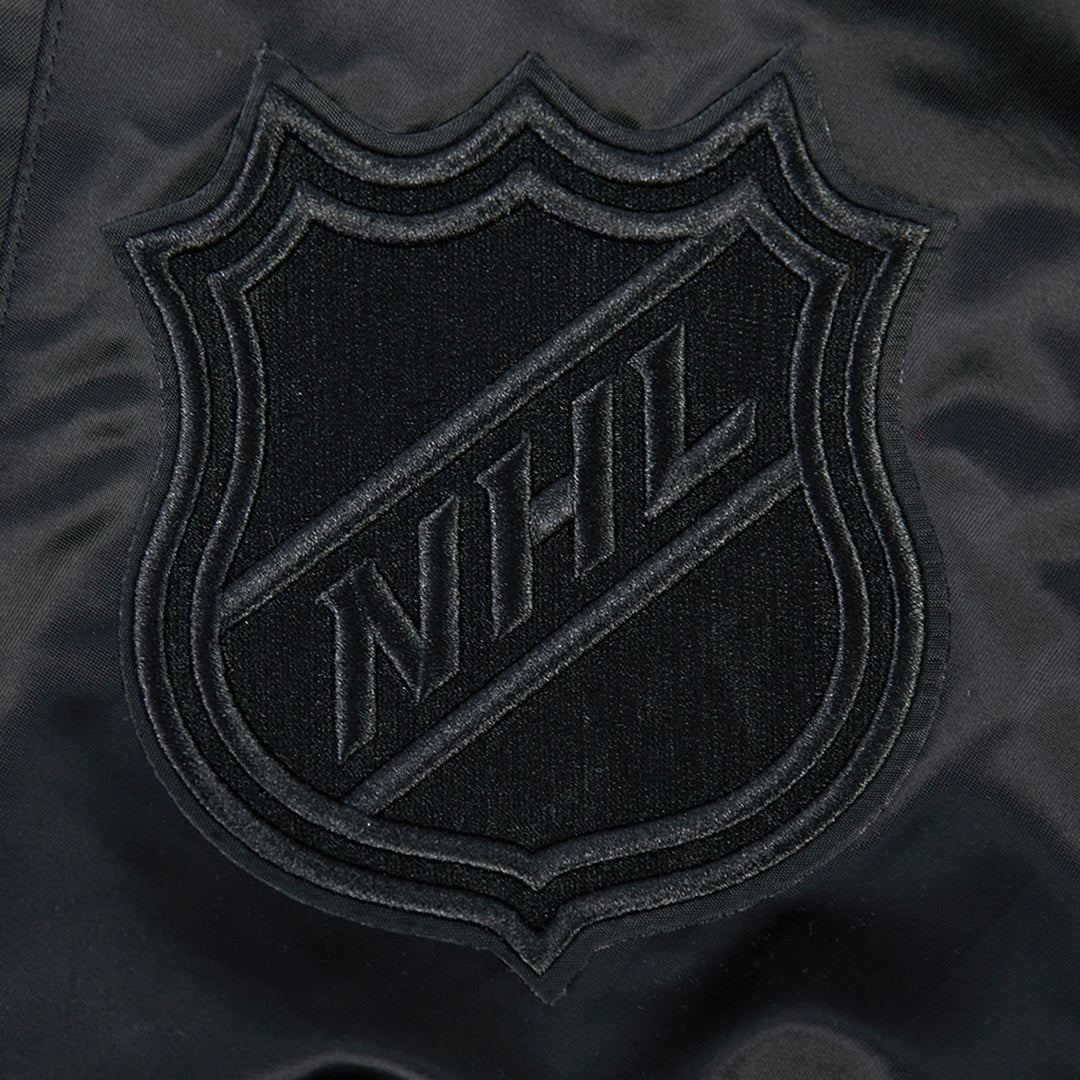 Edmonton Oilers Pro Standard Blackout Tonal Satin Jacket