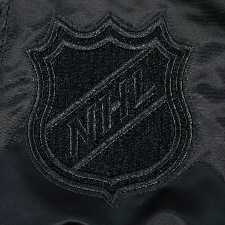 Edmonton Oilers Pro Standard Blackout Tonal Satin Jacket