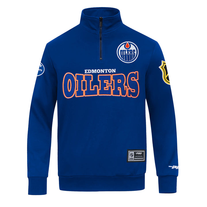Edmonton Oilers Pro Standard Day One Blue Half-Zip Sweatshirt