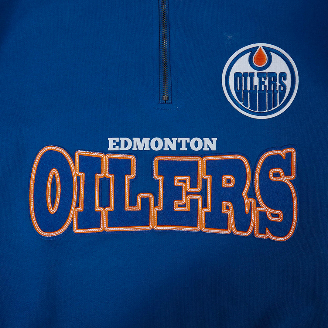Edmonton Oilers Pro Standard Day One Blue Half-Zip Sweatshirt
