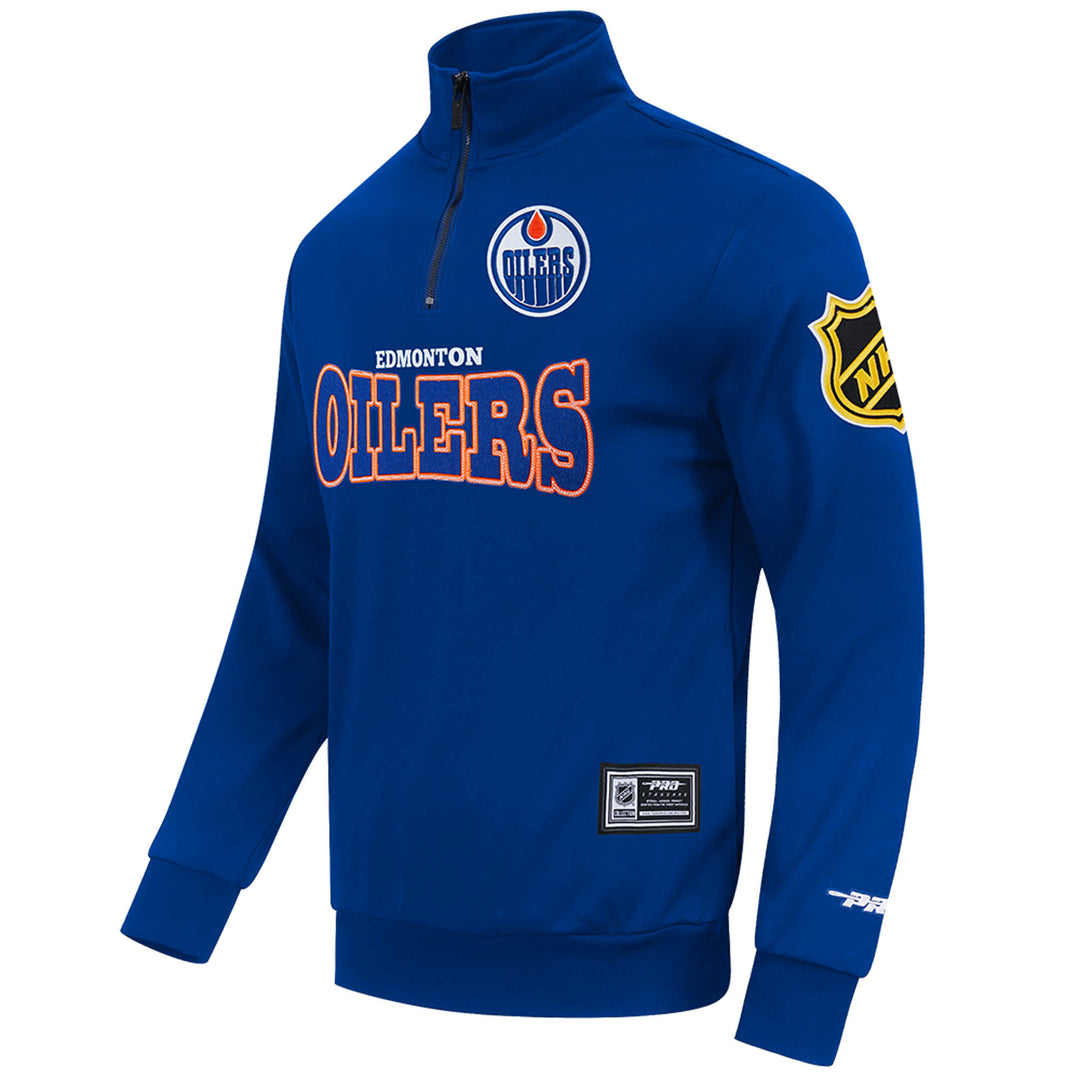 Edmonton Oilers Pro Standard Day One Blue Half-Zip Sweatshirt