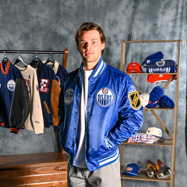 Edmonton Oilers Pro Standard Day One Blue Satin Jacket
