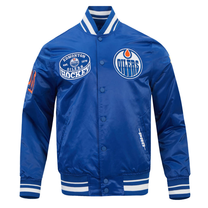 Edmonton Oilers Pro Standard Day One Blue Satin Jacket