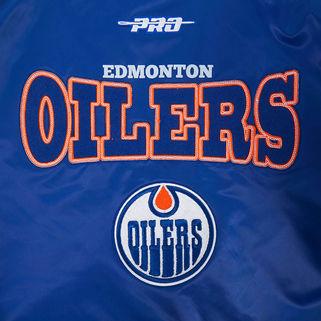 Edmonton Oilers Pro Standard Day One Blue Satin Jacket