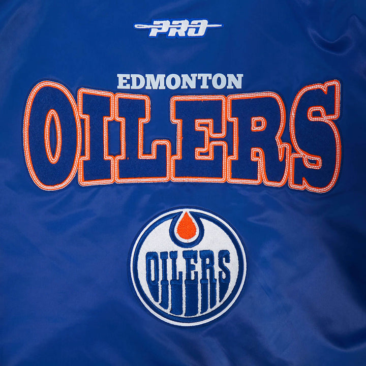 Edmonton Oilers Pro Standard Day One Blue Satin Jacket