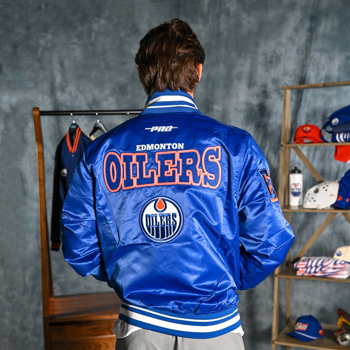 Edmonton Oilers Pro Standard Day One Blue Satin Jacket