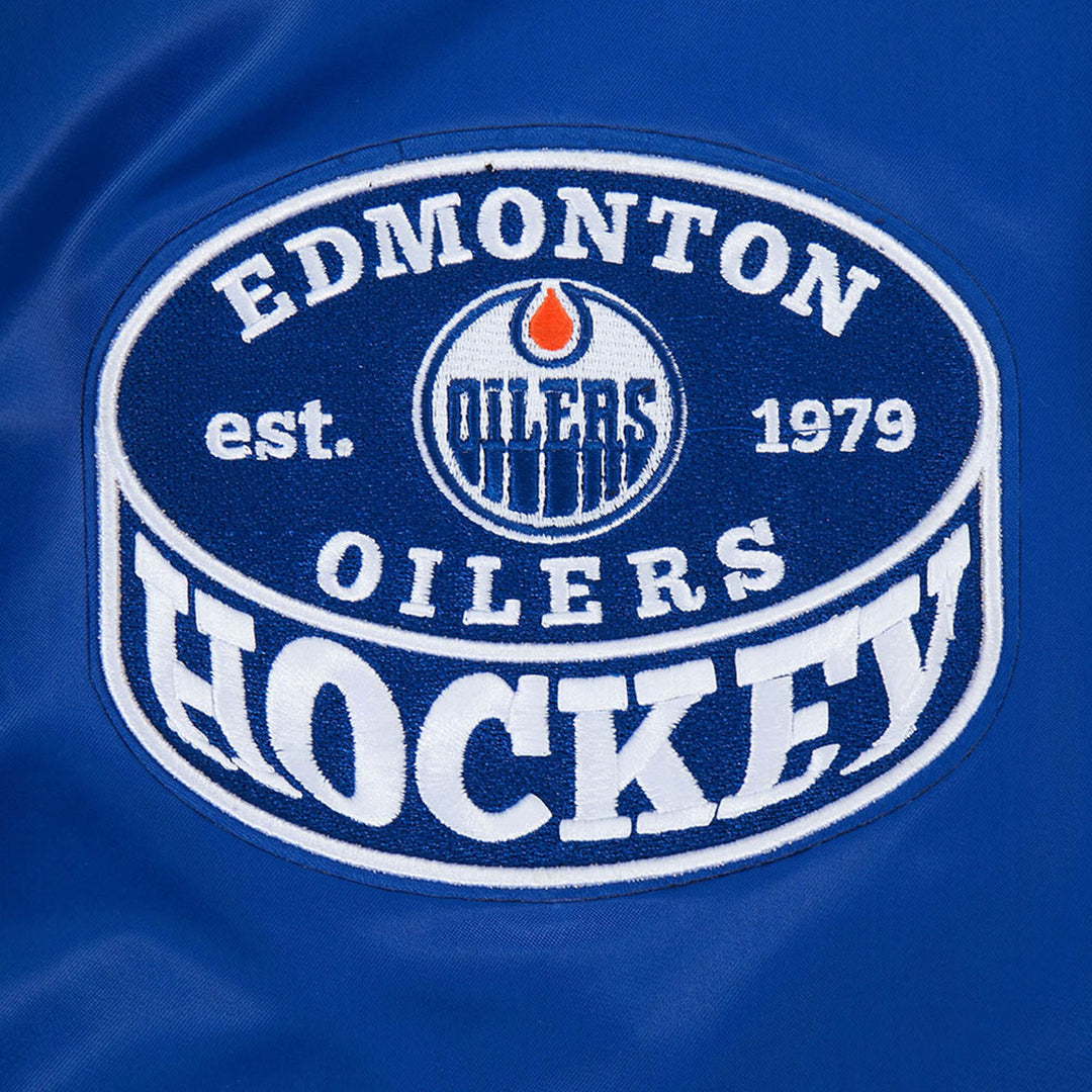 Edmonton Oilers Pro Standard Day One Blue Satin Jacket