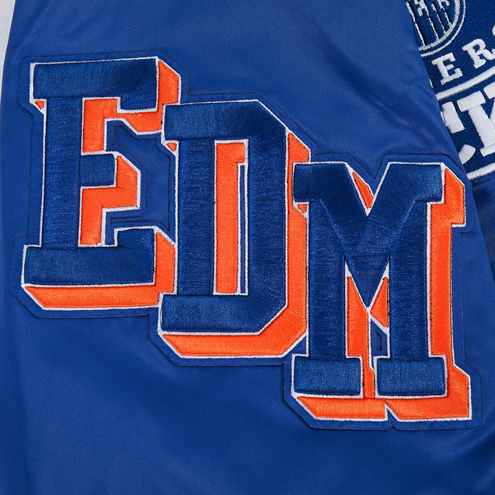 Edmonton Oilers Pro Standard Day One Blue Satin Jacket