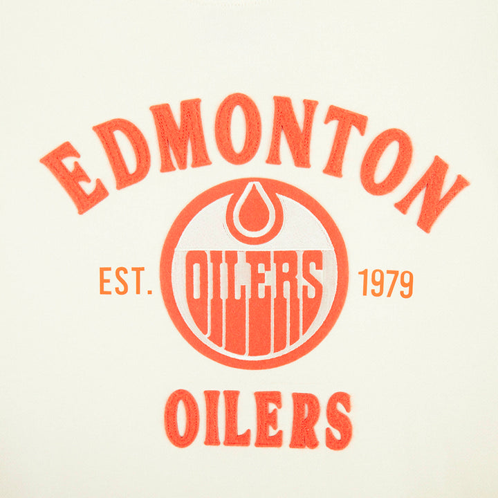 Edmonton Oilers Pro Standard First Team Drop Shoulder Cream Hoodie