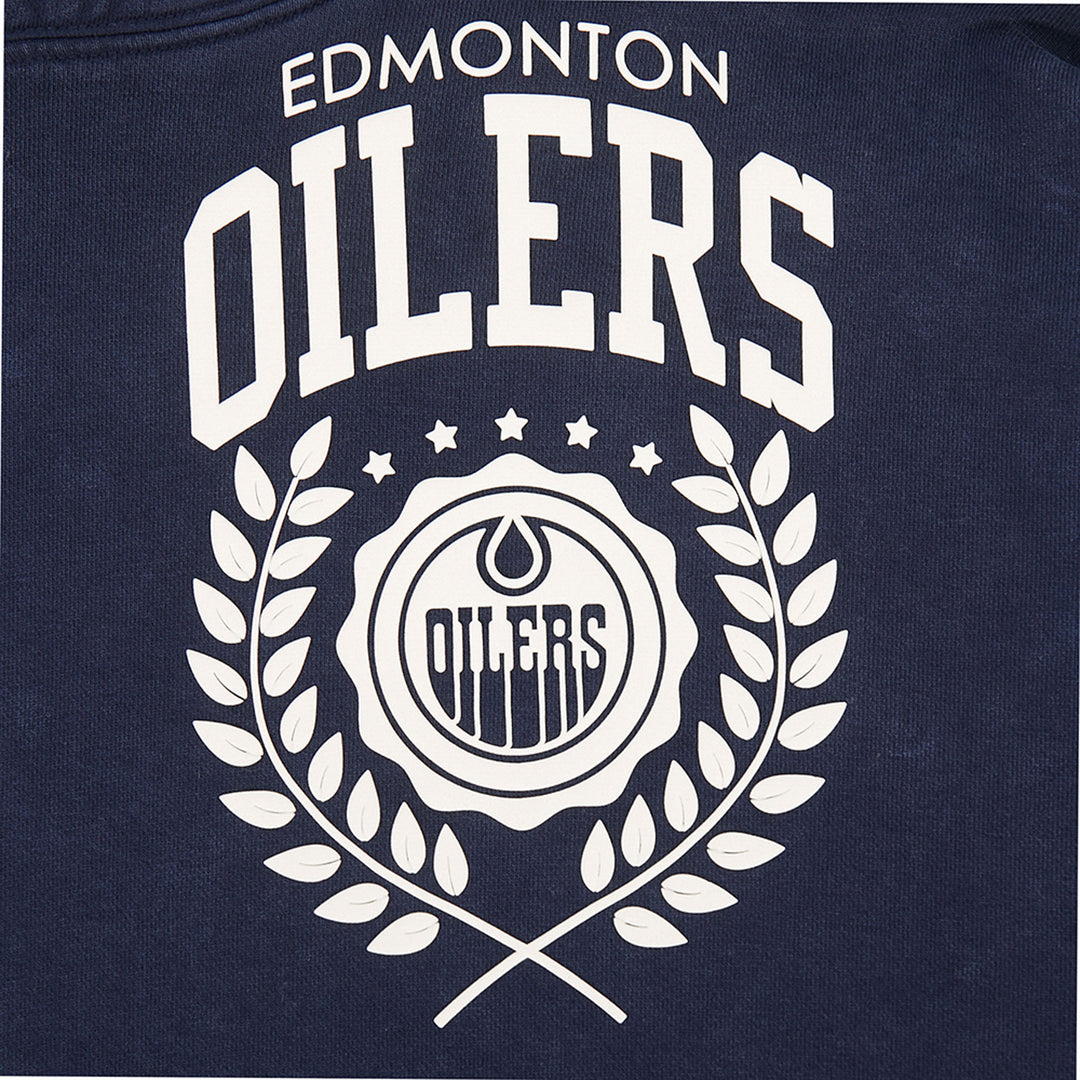 Edmonton Oilers Pro Standard Street Team Enzyme Wash Blue Hoodie