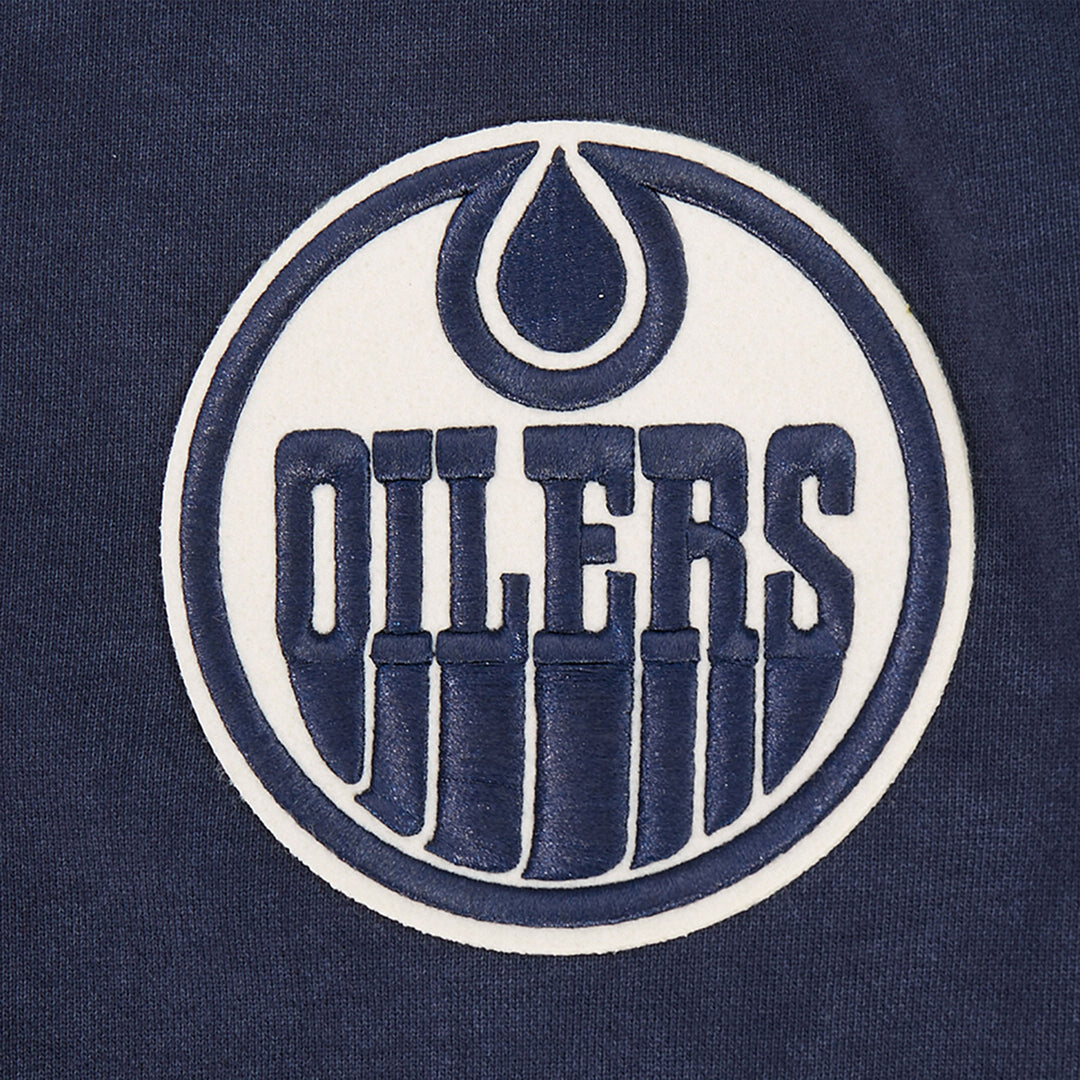Edmonton Oilers Pro Standard Street Team Enzyme Wash Blue Hoodie
