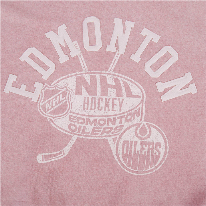 Edmonton Oilers Pro Standard Street Team Enzyme Wash Pink Hoodie