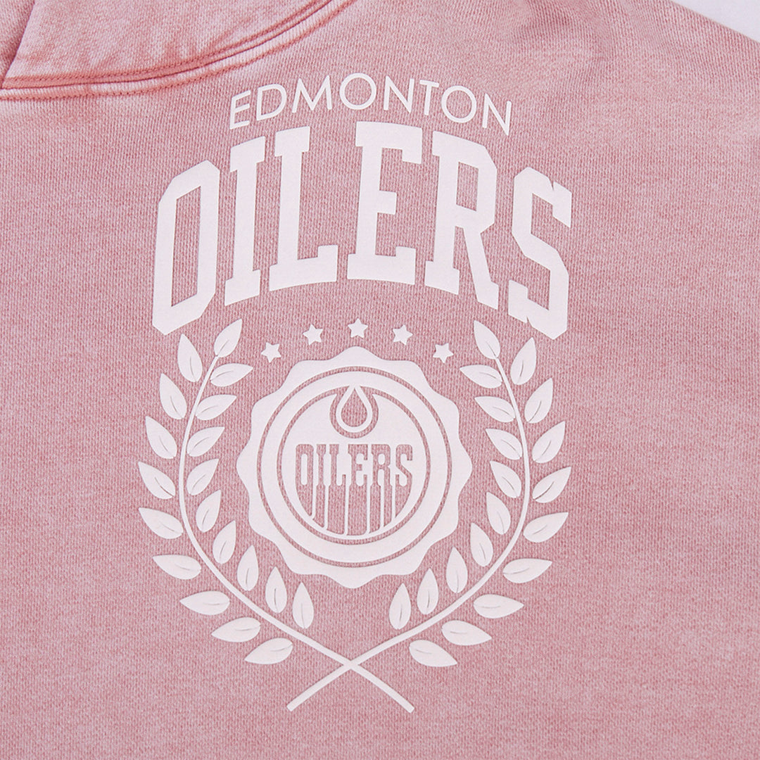 Edmonton Oilers Pro Standard Street Team Enzyme Wash Pink Hoodie