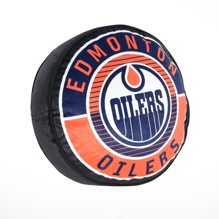 Edmonton Oilers Puck Plush Pillow
