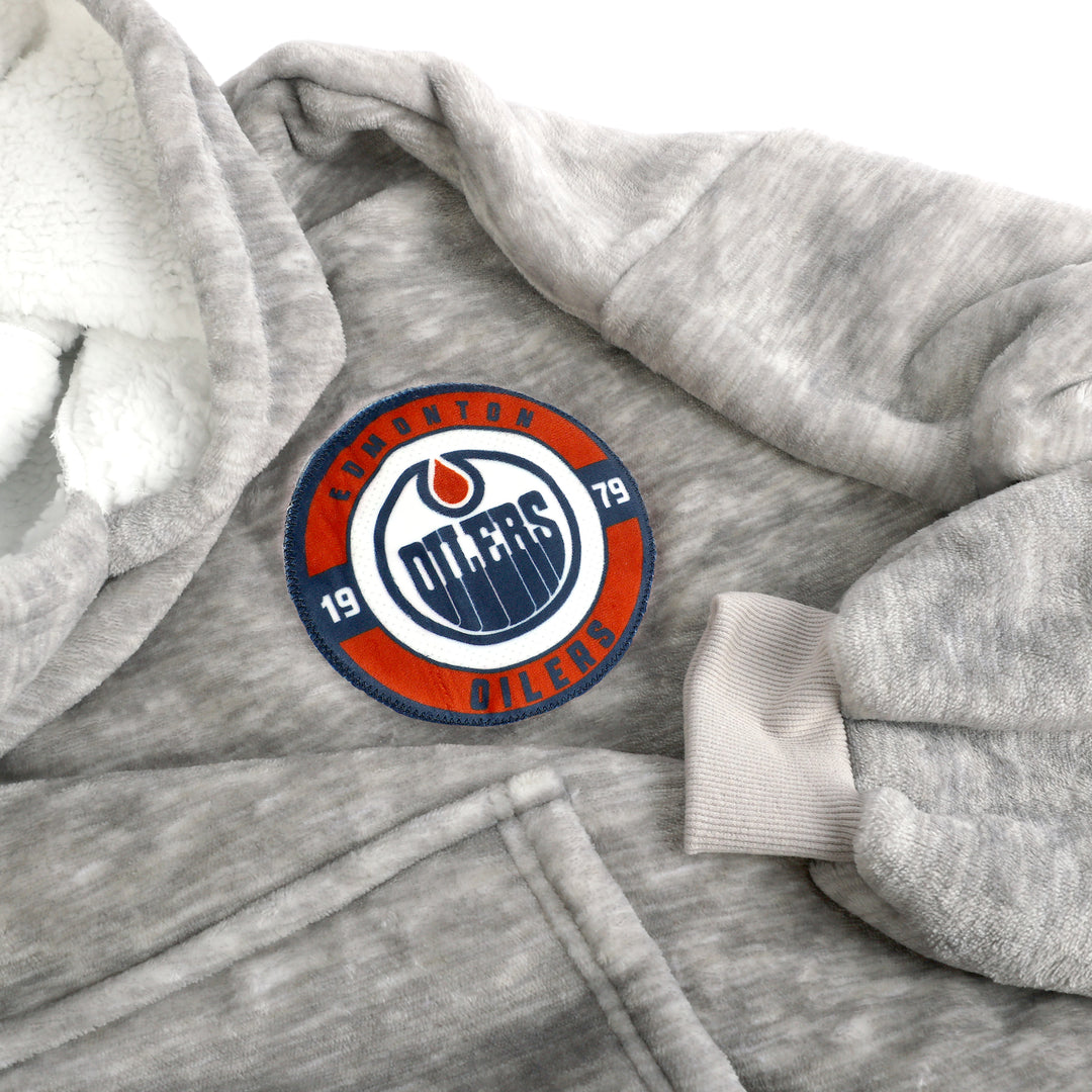 Edmonton Oilers Reversible Game Time Hooded Blanket