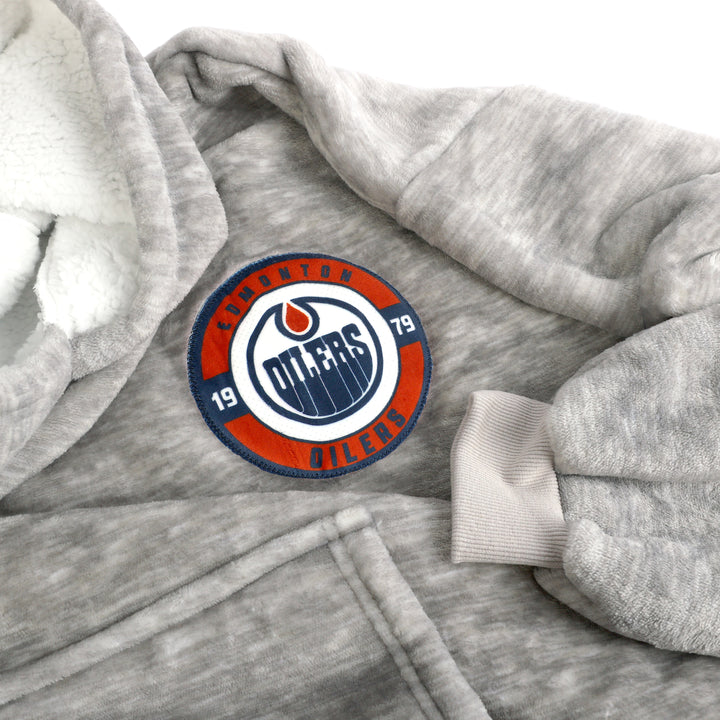 Edmonton Oilers Reversible Game Time Hooded Blanket