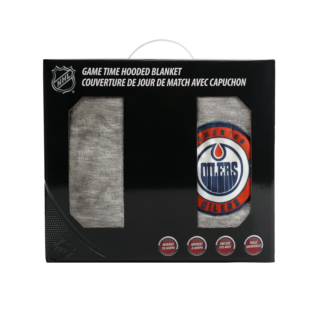 Edmonton Oilers Reversible Game Time Hooded Blanket