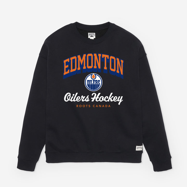 Edmonton Oilers Roots Black Local Crewneck Sweatshirt