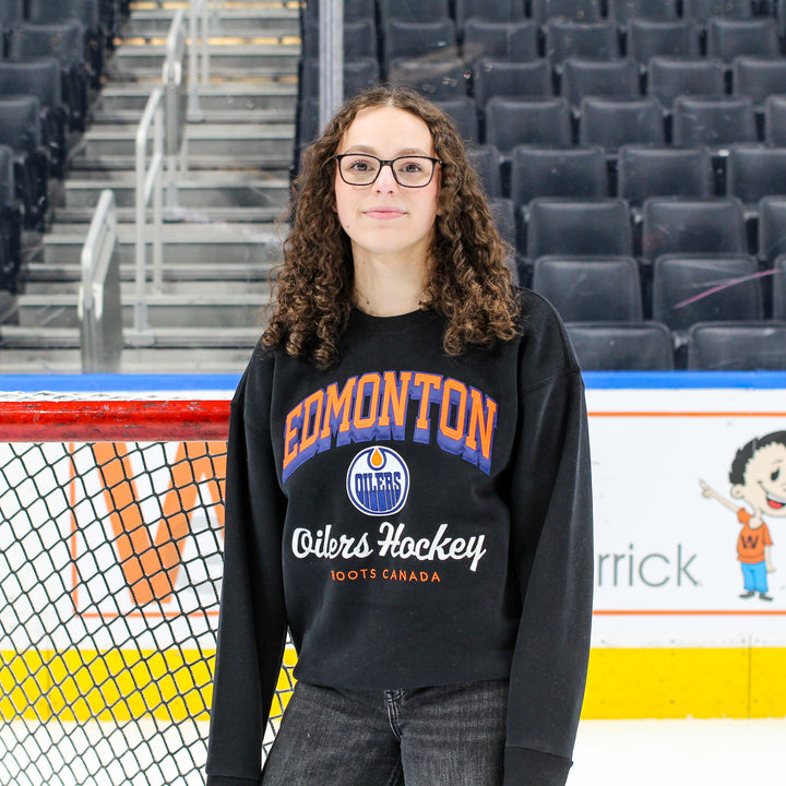 Edmonton Oilers Roots Black Local Crewneck Sweatshirt