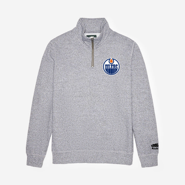 Edmonton Oilers Roots Grey Original Stein Half-Zip Sweatshirt