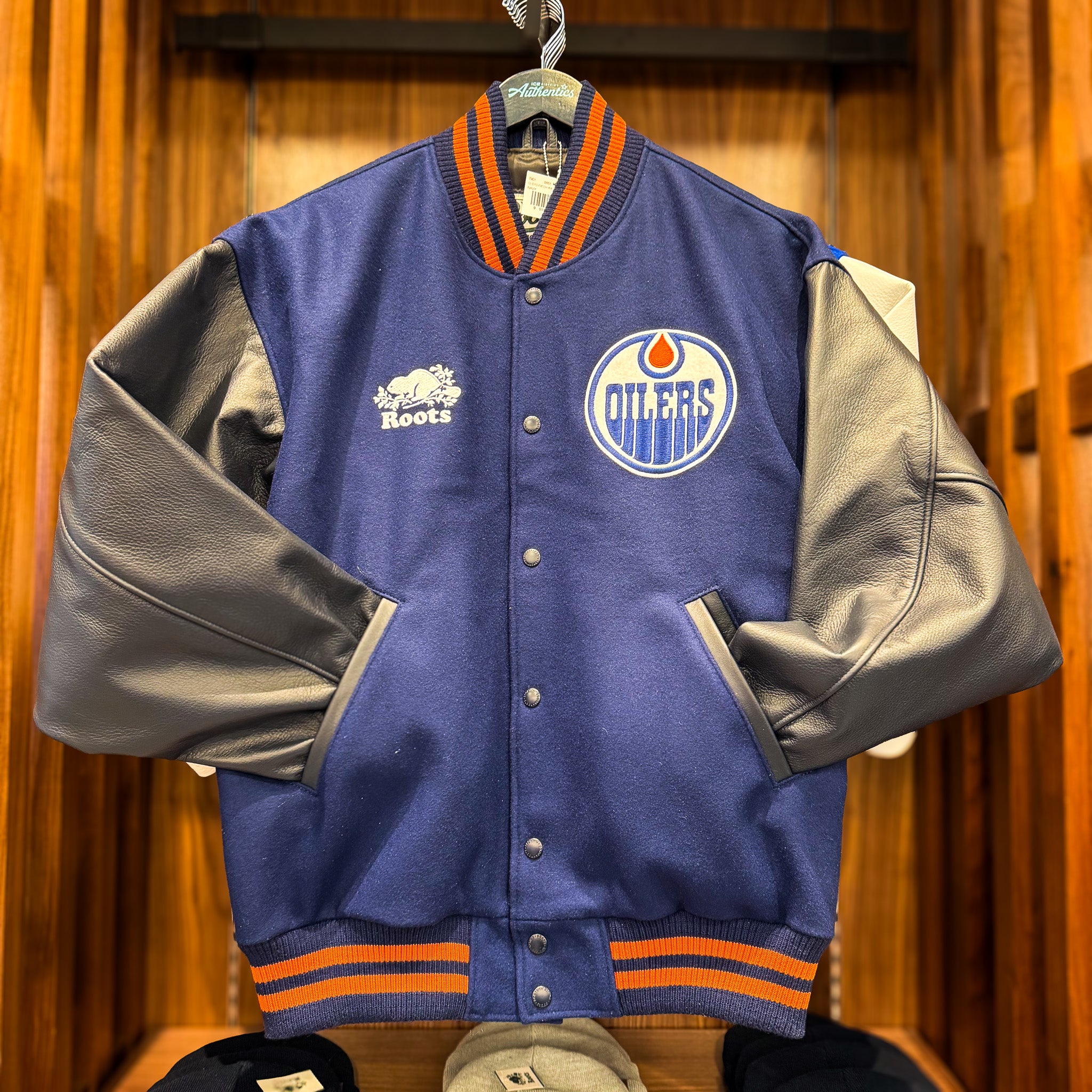 Roots NHL スタジャン 80〜90's モントリオール・カナディアンズ Edmonton Oilers Roots Navy Award Classic Varsity Jacket – ICE